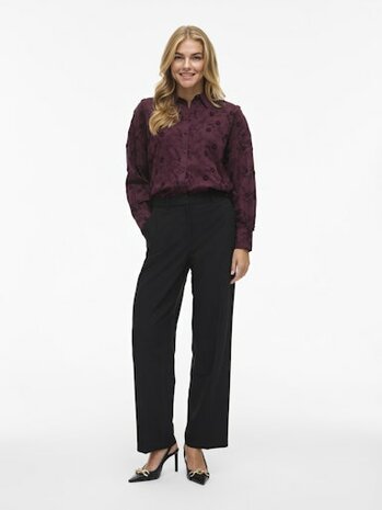 Vila blouse Visimone fig red *100% biologisch katoen*