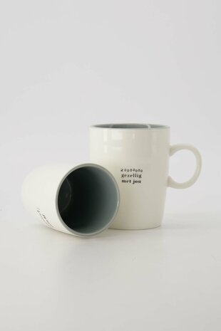 Zusss koffiemok je bent geweldig wit/grijsblauw
