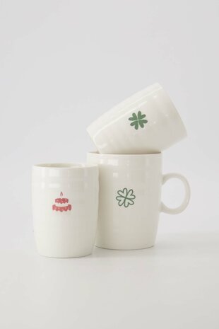 Zusss Theemok klavertje wit/groen