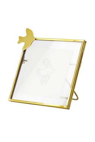 Zusss fotolijst metaal vogeltje goud
