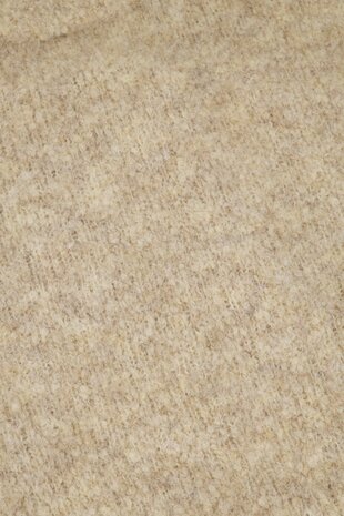 Zusss boucle trui  met ronde hals - beige