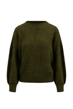 Zusss trui met hartje moss green