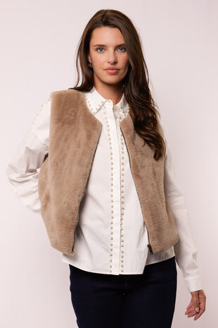 G-Maxx gilet Lalita grey brown