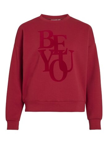 Vila sweater be you jester red