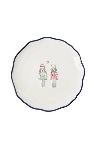 Zusss schaal notenkraker wit/donkerblauw/rood