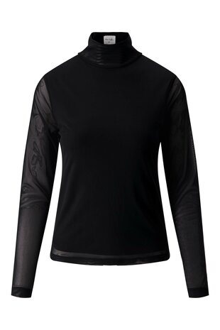 Zusss mesh top met col zwart