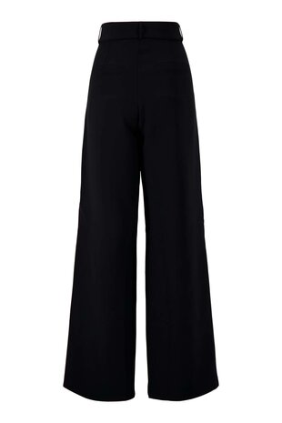 Zusss wijde broek met ceintuur zwart