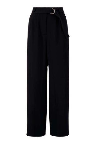Zusss wijde broek met ceintuur zwart