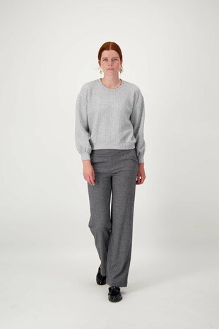 Zusss visgraat broek antracietgrijs