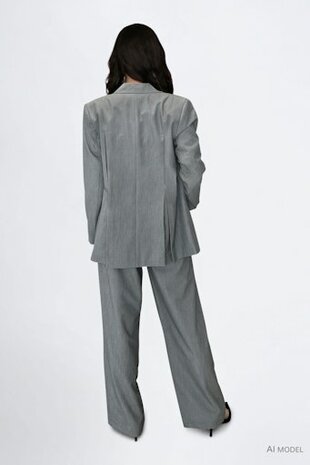 Vila wide leg broek Vimalli grey
