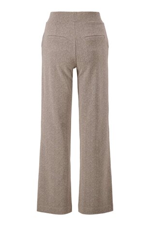 Zusss jaquard broek tweekleurig beige/offwhite 