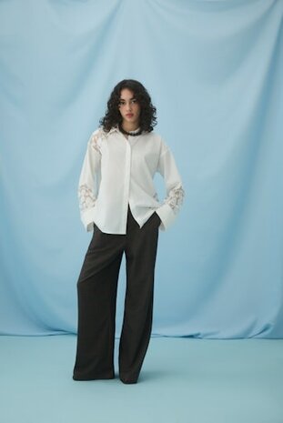 Vila blouse Vicamina lace wit