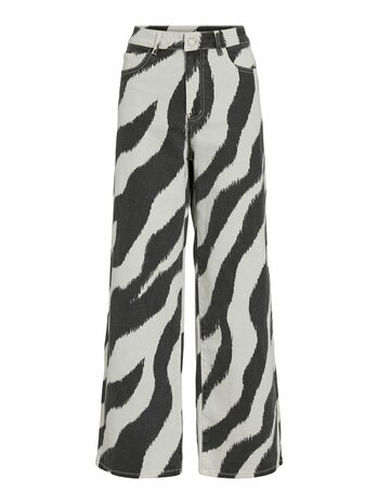 Vila printed wide leg jeans vifreya birch-black