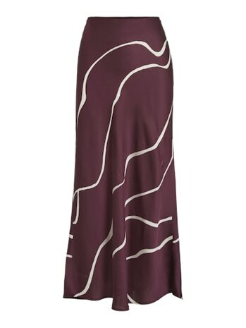 Vila Viellette high waist middellange rok print fig