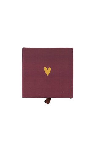 Zusss armband hartje in schuifdoosje rood