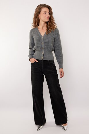 G-Maxx Neona wide leg jeans black - Froukjes favorite