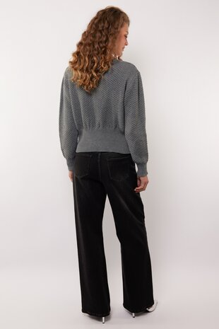 G-Maxx Neona wide leg jeans black - Froukjes favorite