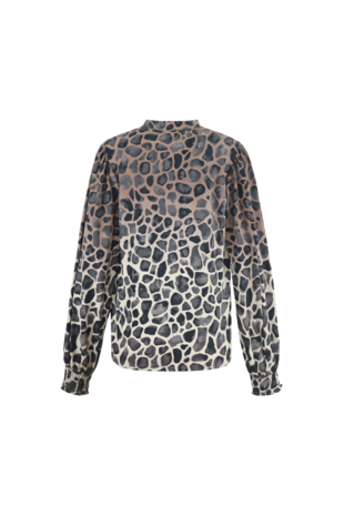 G-Maxx top Darina wood ash/grey brown print