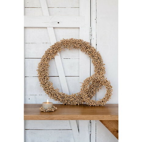 Krans Bodhi M beige Ø 24 cm