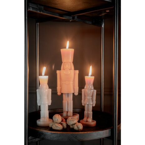 Kaars notenkraker L taupe