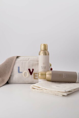 Zusss gastendoekje liever dan lief - offwhite