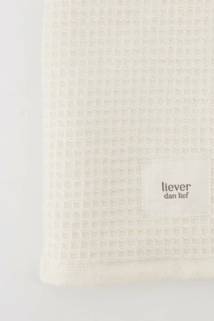 Zusss gastendoekje liever dan lief - offwhite