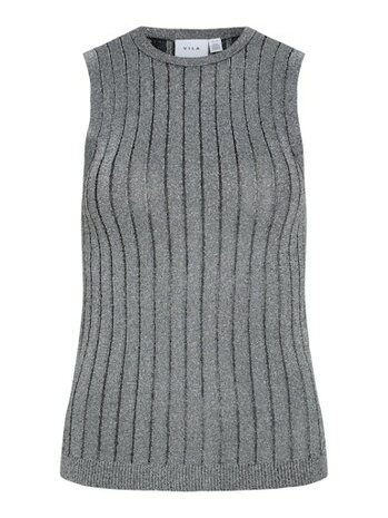 Vila glitter top black