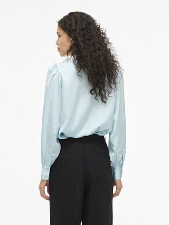 Vila satijnen blouse Vilucha sky blue