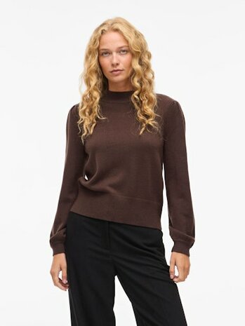 Vila trui Viril turtle neck coffee brown