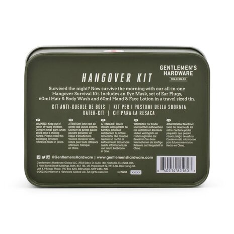 Gentlemen's Hardware - hangover kit