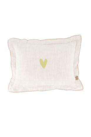 Zusss kussen hartje rand gestikt 35x25 cm