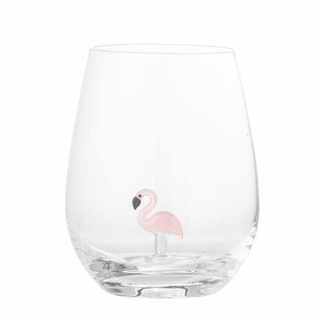 Bloomingville waterglas Misa flamingo