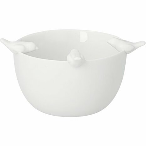 R&auml;der porseleinen kom vogels