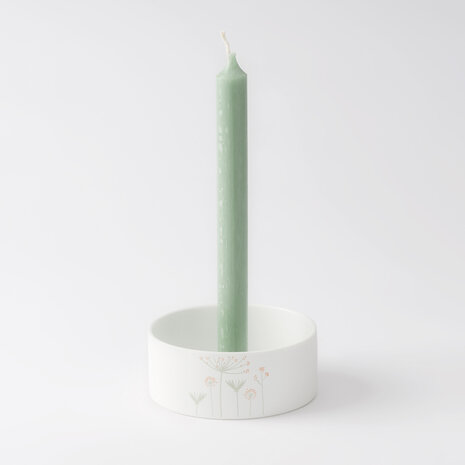 R&auml;der porseleinen kandelaar krans bloemen