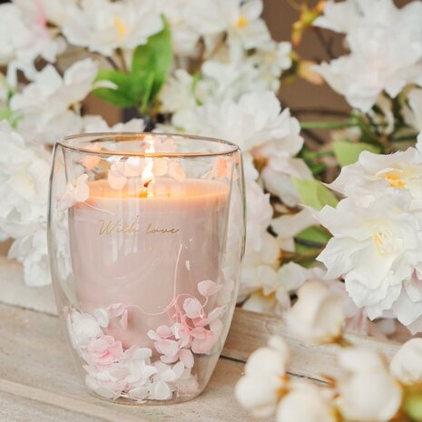 My Flame soja geurkaars in theeglas - with love