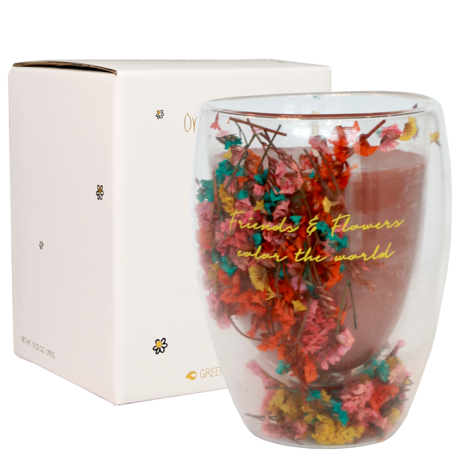 My Flame soja geurkaars in theeglas - friend & flowers