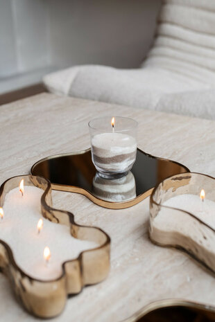 Kaarsen zand wax mix set/3 taupe