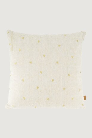 Zusss kussen hartjes 45x45 cm zand, goud
