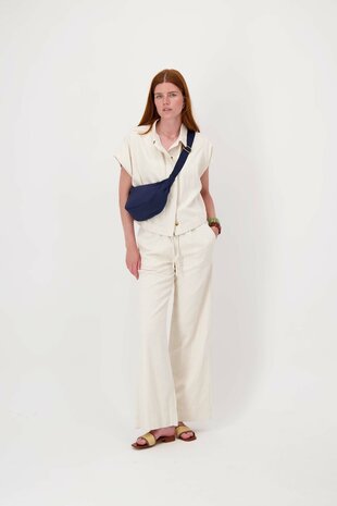 Zusss nylon fanny pack navy