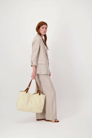 Zusss tote bag met leren details kit