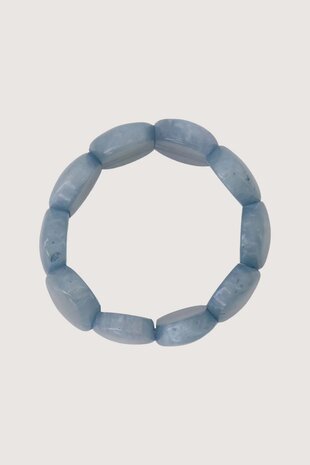 Zusss armband van kralen elastiek blue