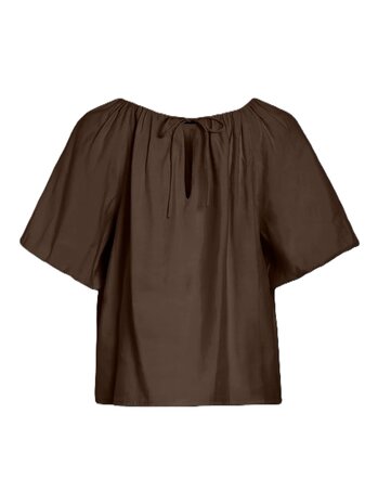 Vila boatneck top Vihelka slate black