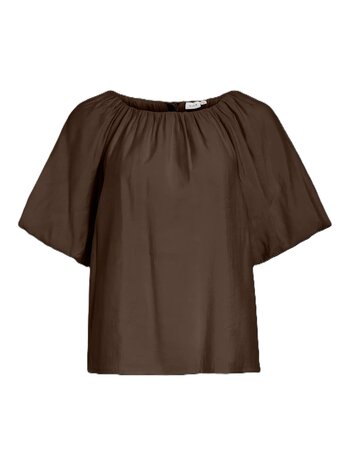 Vila boatneck top Vihelka slate black