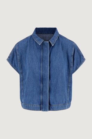 Zusss denim mouwloos jack