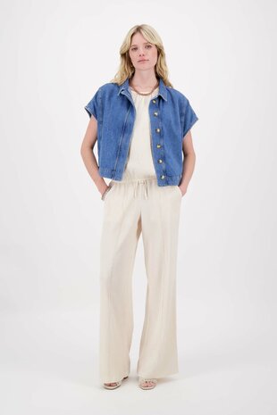 Zusss denim mouwloos jack