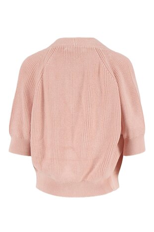 Zusss vest soft pink met vleermuis mouwen met broche