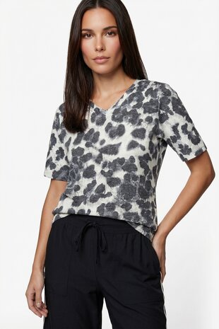 G-Maxx knitting top Elvi sand/black