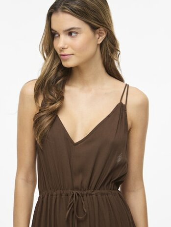 Vila jurk vilomanja bruin, slate black