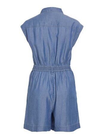 Vila jumpsuit kort vitevira medium blue denim
