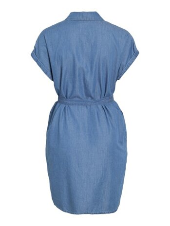 Vila jurk vinori medium blue denim
